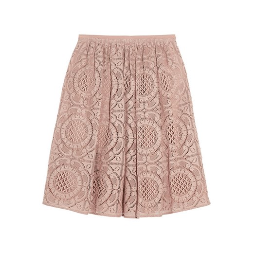 Cotton-blend lace skirt net-a-porter bezowy 