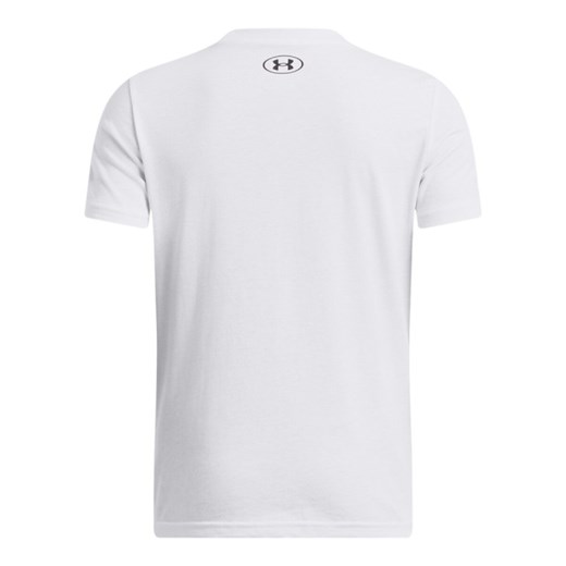 Chłopięcy t-shirt basic Under Armour UA B Sportstyle Lc SS - biały ze sklepu Sportstylestory.com w kategorii T-shirty chłopięce - zdjęcie 178599031