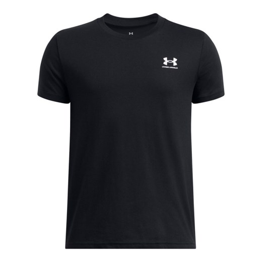Chłopięcy t-shirt basic Under Armour UA B Sportstyle Lc SS - czarny ze sklepu Sportstylestory.com w kategorii T-shirty chłopięce - zdjęcie 178599033