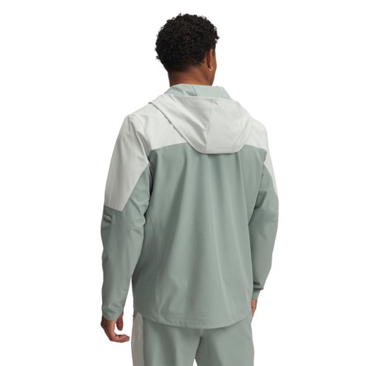 Męska kurtka treningowa Under Armour Vanish Woven Utility Jacket - zielona ze sklepu Sportstylestory.com w kategorii Kurtki męskie - zdjęcie 178599062