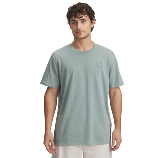 Męska koszulka do koszykówki Under Armour Curry HW Trend Tee - zielona ze sklepu Sportstylestory.com w kategorii T-shirty męskie - zdjęcie 178599084