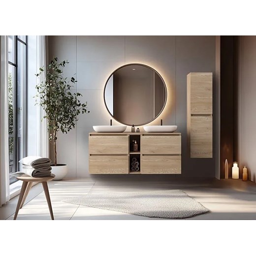 Blat łazienkowy pod umywalkę jasny dąb 160 cm - Rilexo 9X Elior One Size Edinos.pl