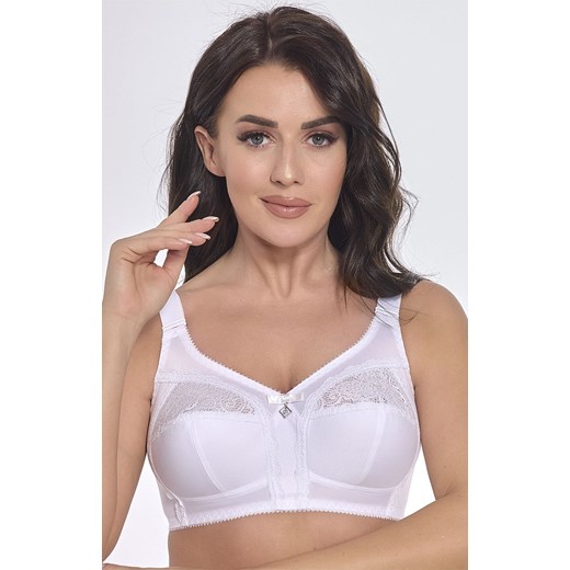 Bezfiszbinowy biustonosz miękki soft biały Irena 585, Kolor biały, Rozmiar 80F, Solo Viki Style ze sklepu Intymna w kategorii Biustonosze - zdjęcie 178601943