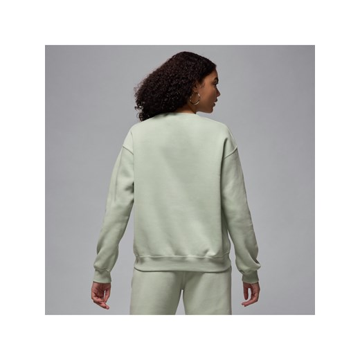 Damska bluza dresowa z półokrągłym dekoltem Jordan Brooklyn Fleece - Zieleń ze sklepu Nike poland w kategorii Bluzy damskie - zdjęcie 178602063