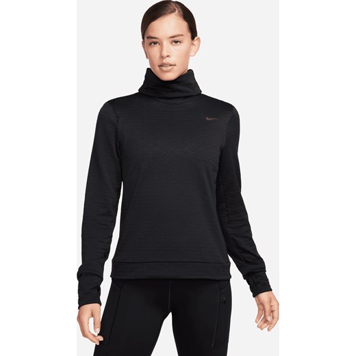 Damska bluza do biegania z półgolfem Nike Therma-FIT Swift - Czerń ze sklepu Nike poland w kategorii Bluzy damskie - zdjęcie 178602072