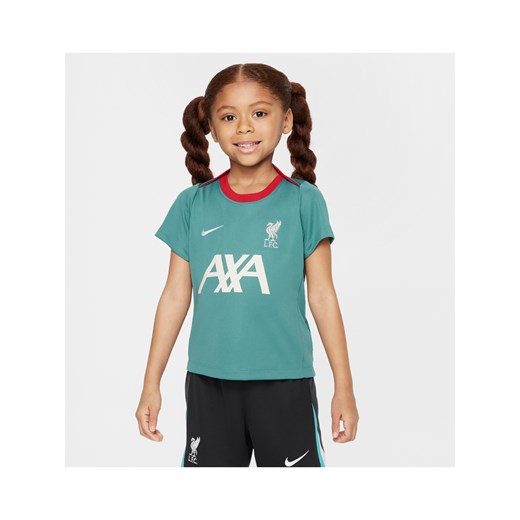 Koszulka piłkarska z krótkim rękawem dla małych dzieci Nike Dri-FIT Liverpool F.C. Academy Pro - Zieleń ze sklepu Nike poland w kategorii Bluzki dziewczęce - zdjęcie 178602230
