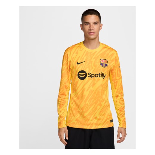 Męska koszulka piłkarska z długim rękawem Nike FC Barcelona Stadium Goalkeeper 2024/25 – replika - Żółty ze sklepu Nike poland w kategorii T-shirty męskie - zdjęcie 178602231