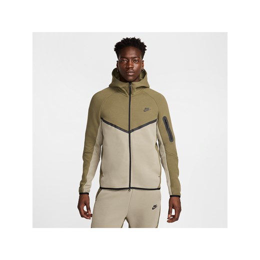Męska kurtka z dzianiny z zamkiem na całej długości Windrunner Nike Tech - Zieleń ze sklepu Nike poland w kategorii Bluzy męskie - zdjęcie 178602254