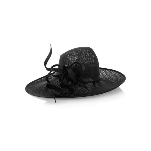 Buntal scroll sinamay hat net-a-porter czarny 