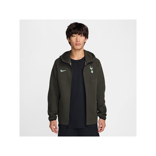 Męska kurtka piłkarska z zamkiem na całej długości Nike Tottenham Hotspur Tech Fleece Windrunner (wersja trzecia) - Zieleń ze sklepu Nike poland w kategorii Bluzy męskie - zdjęcie 178602373