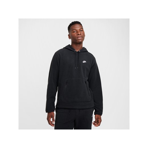 Męska bluza zimowa z kapturem Nike Club - Czerń ze sklepu Nike poland w kategorii Bluzy męskie - zdjęcie 178602440