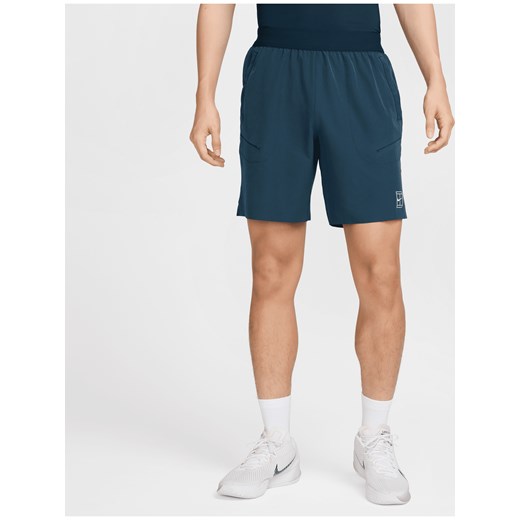 Męskie spodenki tenisowe 20 cm Dri-FIT NikeCourt Advantage - Niebieski ze sklepu Nike poland w kategorii Spodenki męskie - zdjęcie 178602600