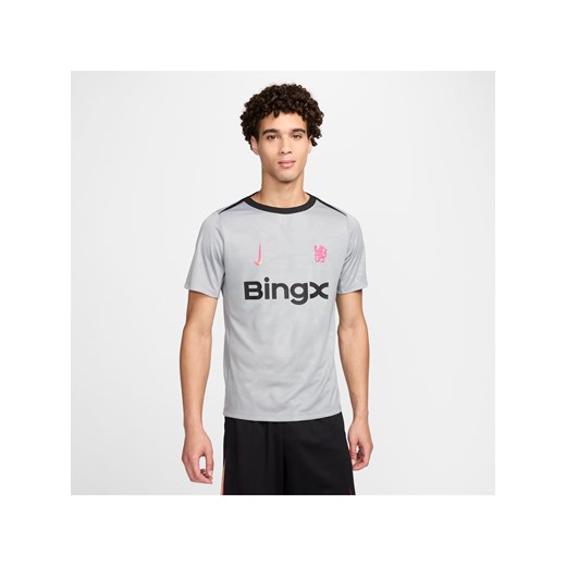 Męska przedmeczowa koszulka piłkarska Nike Dri-FIT Chelsea F.C. Academy Pro (wersja trzecia) - Szary ze sklepu Nike poland w kategorii T-shirty męskie - zdjęcie 178602920