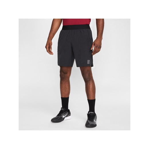 Męskie spodenki tenisowe 20 cm Dri-FIT NikeCourt Advantage - Czerń ze sklepu Nike poland w kategorii Spodenki męskie - zdjęcie 178602991