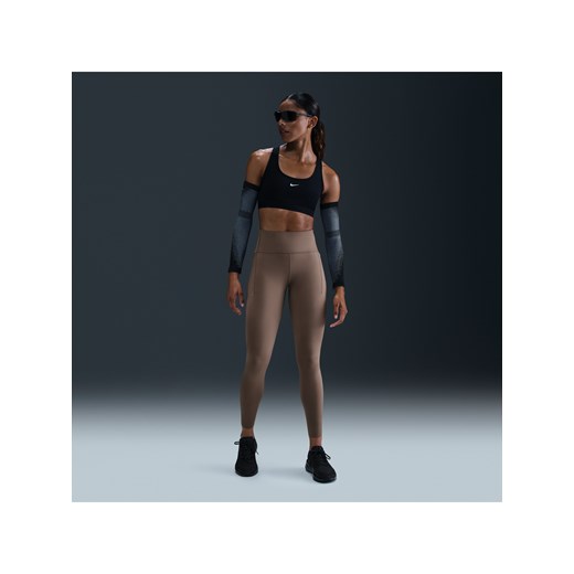 Damskie legginsy 7/8 do biegania z wysokim stanem i kieszeniami Nike Swift - Brązowy ze sklepu Nike poland w kategorii Spodnie damskie - zdjęcie 178603033