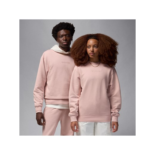 Męska bluza dresowa z dzianiny z półokrągłym dekoltem Air Jordan Wordmark - Różowy ze sklepu Nike poland w kategorii Bluzy męskie - zdjęcie 178603223
