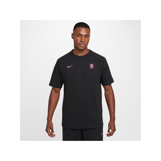 Męska koszulka piłkarska z krótkim rękawem Nike Chelsea F.C. Travel (wersja trzecia) - Czerń ze sklepu Nike poland w kategorii T-shirty męskie - zdjęcie 178603381