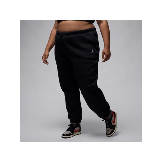 Spodnie damskie Jordan Brooklyn Fleece (duże rozmiary) - Czerń ze sklepu Nike poland w kategorii Spodnie damskie - zdjęcie 178603520
