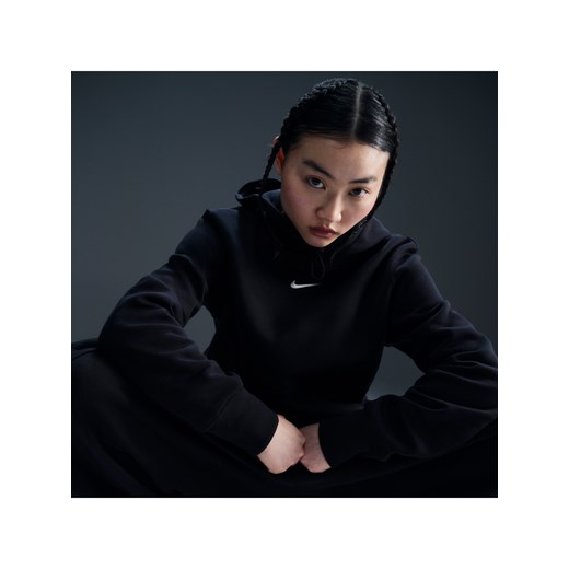Damska bluza z kapturem Nike Sportswear Phoenix Fleece - Czerń ze sklepu Nike poland w kategorii Bluzy damskie - zdjęcie 178603540