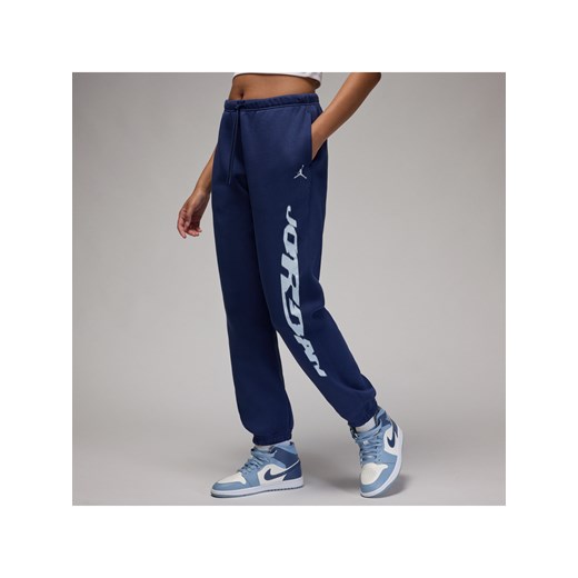Spodnie damskie Jordan Brooklyn Fleece - Niebieski ze sklepu Nike poland w kategorii Spodnie damskie - zdjęcie 178603640
