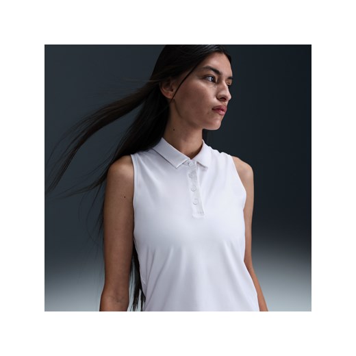 Damska koszulka polo bez rękawów Dri-FIT Nike Victory - Biel ze sklepu Nike poland w kategorii Bluzki damskie - zdjęcie 178603823