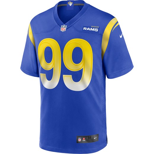 Męska koszulka meczowa do futbolu amerykańskiego Nike NFL Game Aaron Donald Los Angeles Rams - Niebieski ze sklepu Nike poland w kategorii T-shirty męskie - zdjęcie 178603852