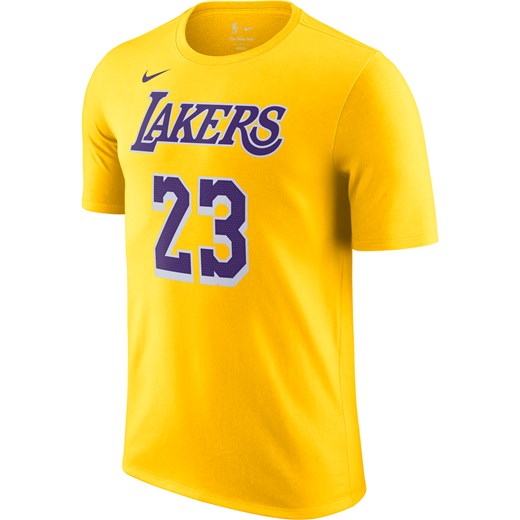 T-shirt męski Los Angeles Lakers Nike NBA - Żółty ze sklepu Nike poland w kategorii T-shirty męskie - zdjęcie 178604122