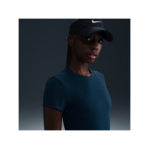 Damska koszulka z krótkim rękawem do tenisa Dri-FIT NikeCourt Advantage - Niebieski ze sklepu Nike poland w kategorii Bluzki damskie - zdjęcie 178604224