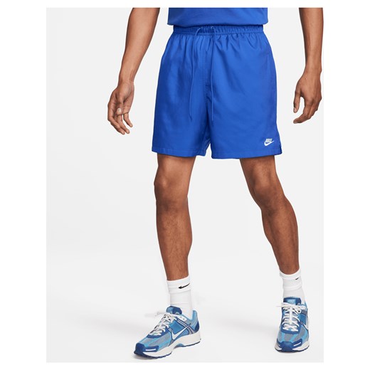 Męskie swobodne spodenki z tkaniny Nike Club - Niebieski ze sklepu Nike poland w kategorii Spodenki męskie - zdjęcie 178604350