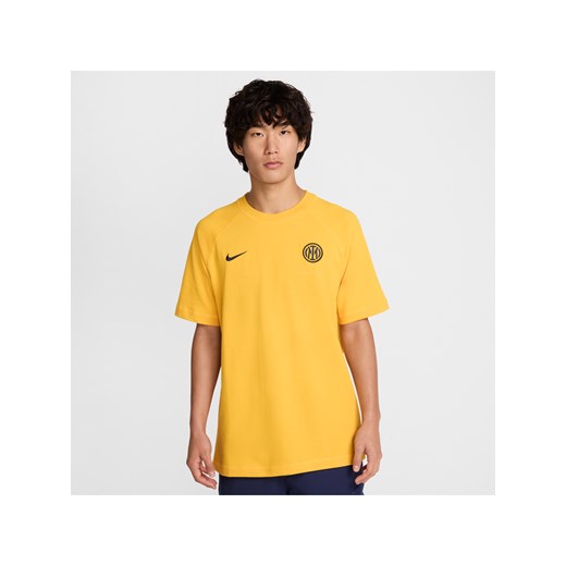 Koszulka piłkarska z krótkim rękawem Nike Inter Mediolan Travel - Żółty ze sklepu Nike poland w kategorii T-shirty męskie - zdjęcie 178604450