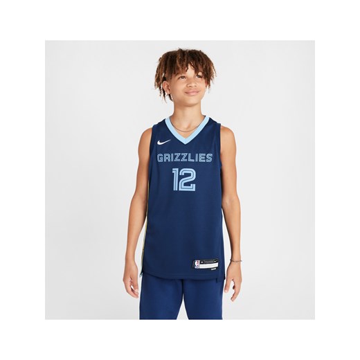 Koszulka dla dużych dzieci Nike NBA Swingman Memphis Grizzlies 2023/24 Icon Edition - Niebieski ze sklepu Nike poland w kategorii T-shirty chłopięce - zdjęcie 178604460
