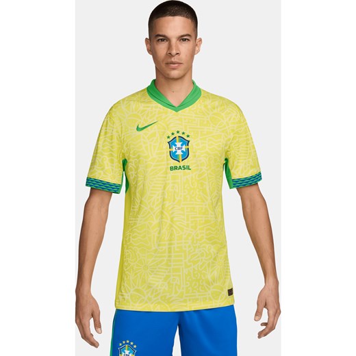 Męska koszulka piłkarska Nike Dri-FIT Brazylia Stadium 2024 (wersja domowa) – replika - Żółty ze sklepu Nike poland w kategorii T-shirty męskie - zdjęcie 178604491