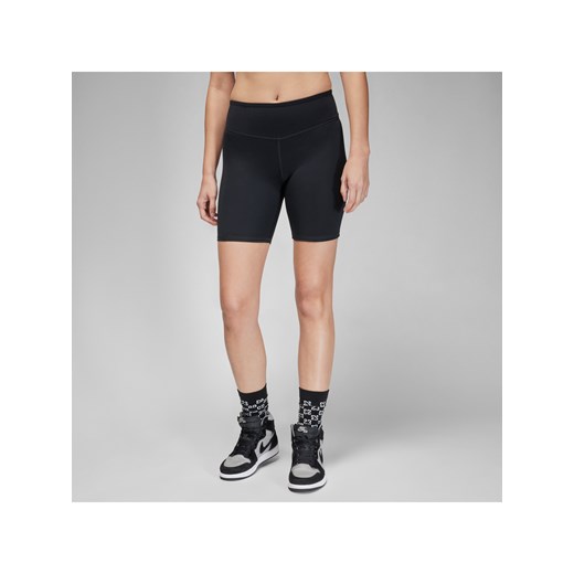 Damskie kolarki z wysokim stanem 18 cm Jordan Sport - Czerń ze sklepu Nike poland w kategorii Szorty - zdjęcie 178604843