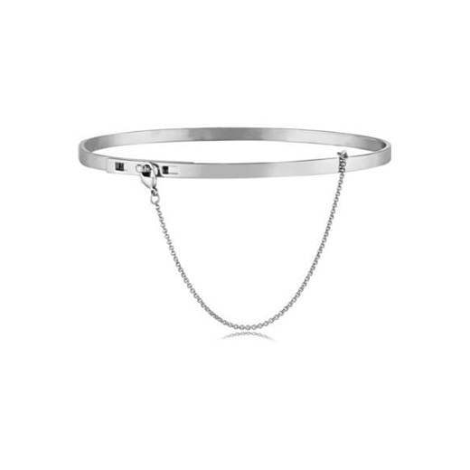 Safety Chain silver-plated choker net-a-porter bialy 