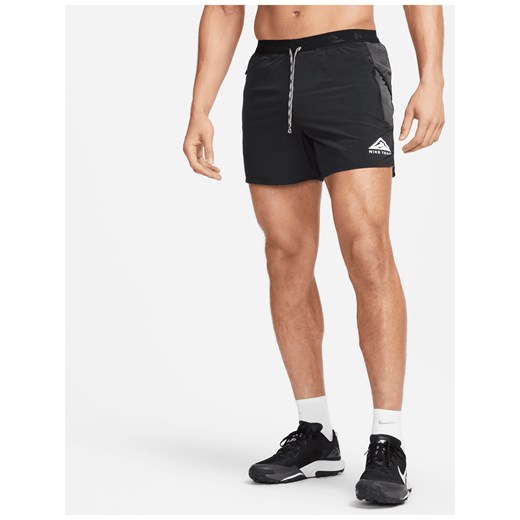 Męskie spodenki do biegania z wszytą bielizną Dri-FIT Nike Trail Second Sunrise 12,5 cm - Czerń ze sklepu Nike poland w kategorii Spodenki męskie - zdjęcie 178604942