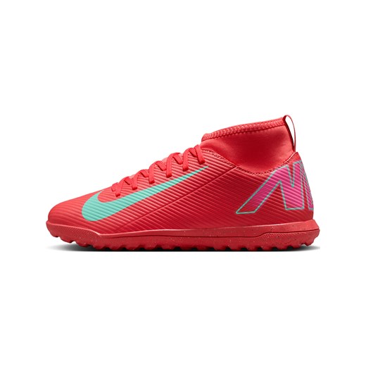 Buty piłkarskie typu high top na nawierzchnię typu turf dla małych/dużych dzieci Nike Jr. Mercurial Superfly 10 Club - Czerwony ze sklepu Nike poland w kategorii Buty sportowe dziecięce - zdjęcie 178605034