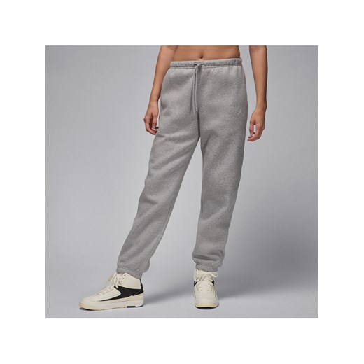 Spodnie damskie Jordan Brooklyn Fleece - Szary ze sklepu Nike poland w kategorii Spodnie damskie - zdjęcie 178605062