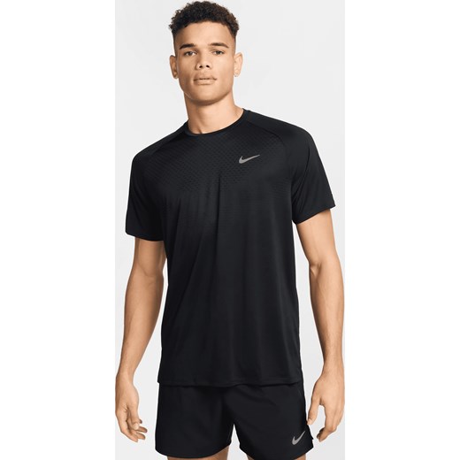 Męska koszulka z krótkim rękawem do biegania Dri-FIT ADV Nike Stride - Czerń ze sklepu Nike poland w kategorii T-shirty męskie - zdjęcie 178605071