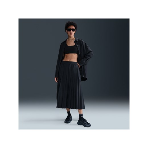Damska plisowana spódnica Dri-FIT Nike 24.7 PerfectStretch - Czerń ze sklepu Nike poland w kategorii Spódnice - zdjęcie 178605163