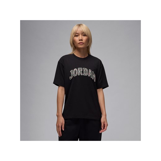 Damski T-shirt z nadrukiem Jordan - Czerń Jordan XS (EU 32-34) Nike poland