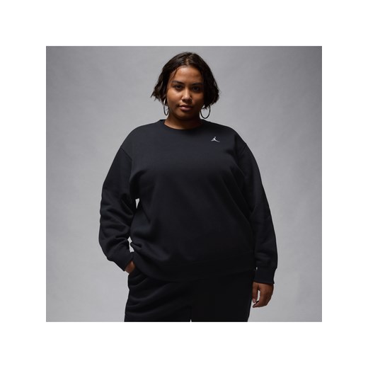 Damska bluza dresowa z półokrągłym dekoltem Jordan Brooklyn Fleece - Czerń ze sklepu Nike poland w kategorii Bluzy damskie - zdjęcie 178605241