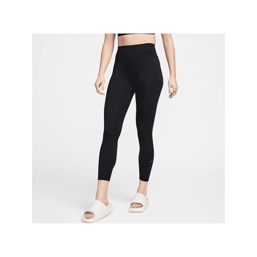 Damskie legginsy 7/8 z wysokim stanem Nike One - Czerń ze sklepu Nike poland w kategorii Spodnie damskie - zdjęcie 178605323