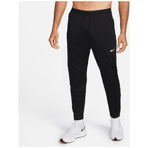 Męskie spodnie do biegania z dzianiny Nike Phenom Dri-FIT - Czerń ze sklepu Nike poland w kategorii Spodnie męskie - zdjęcie 178605484