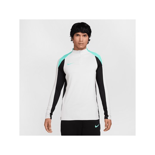 Męska treningowa koszulka piłkarska z zamkiem 1/2 Dri-FIT Nike Strike - Szary ze sklepu Nike poland w kategorii T-shirty męskie - zdjęcie 178605503