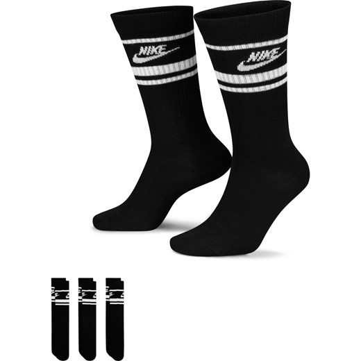 Klasyczne skarpety Nike Sportswear Dri-FIT Everyday Essential (3 pary) - Czerń ze sklepu Nike poland w kategorii Skarpetki męskie - zdjęcie 178605552