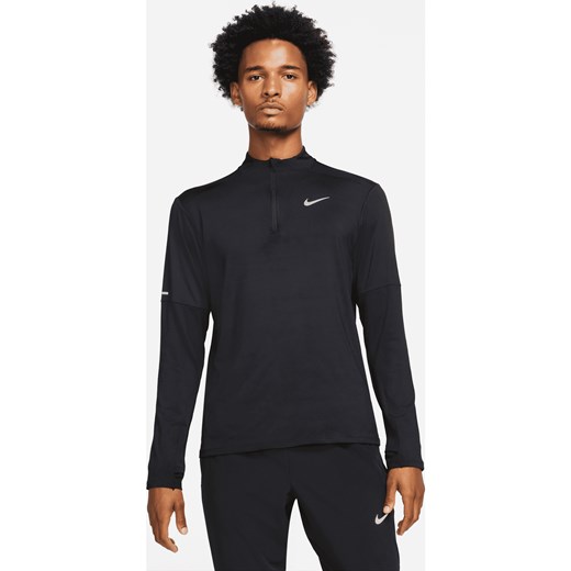 Męska bluza do biegania z zamkiem 1/2 Dri-FIT Nike Element - Czerń ze sklepu Nike poland w kategorii Bluzy męskie - zdjęcie 178605641