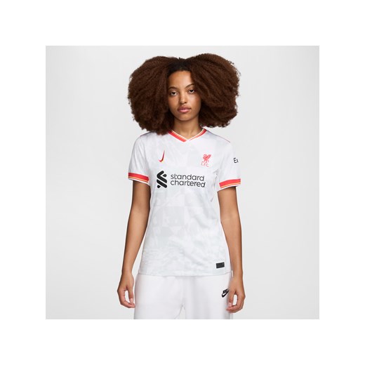 Damska koszulka piłkarska Nike Dri-FIT Liverpool F.C. Stadium 2024/25 (wersja trzecia) – replika - Biel ze sklepu Nike poland w kategorii Bluzki damskie - zdjęcie 178605752
