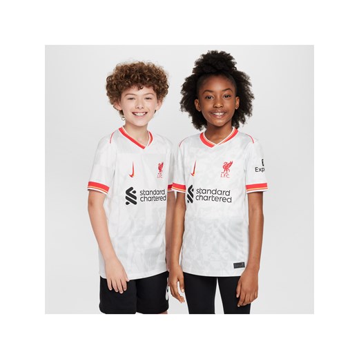 Koszulka piłkarska dla dużych dzieci Nike Dri-FIT Liverpool F.C. Stadium 2024/25 (wersja trzecia) – replika - Biel ze sklepu Nike poland w kategorii T-shirty chłopięce - zdjęcie 178605890