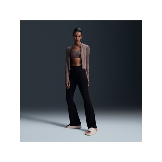 Damskie legginsy z wysokim stanem i rozszerzanymi nogawkami Nike Zenvy - Czerń ze sklepu Nike poland w kategorii Spodnie damskie - zdjęcie 178606020