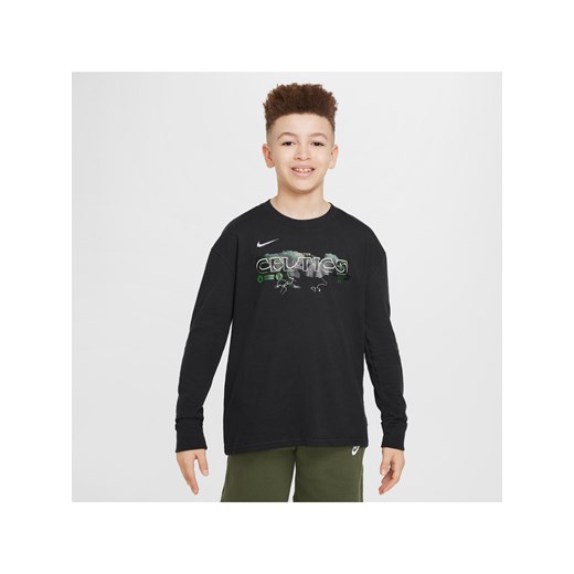 T-shirt z długim rękawem dla dużych dzieci (chłopców) Max90 Nike NBA Boston Celtics Essential - Czerń ze sklepu Nike poland w kategorii T-shirty chłopięce - zdjęcie 178606040